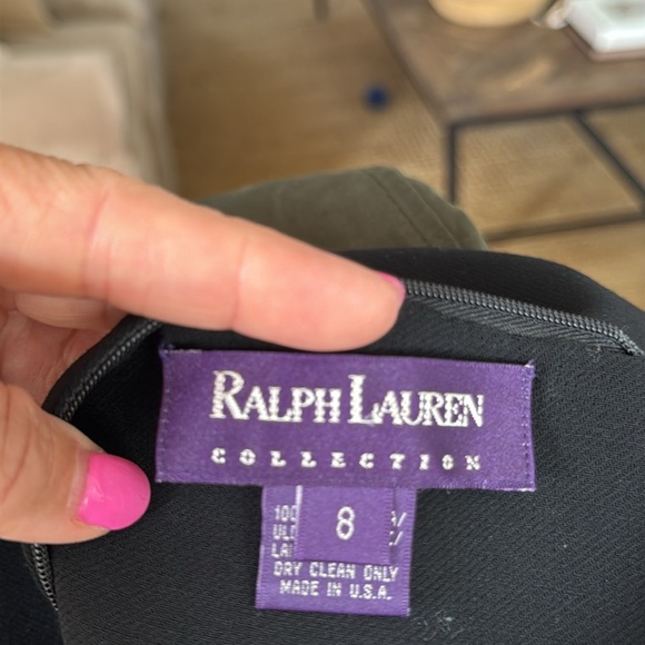 Ralph Lauren Purple Label Black Dress Size 8 - Picture 6 of 7